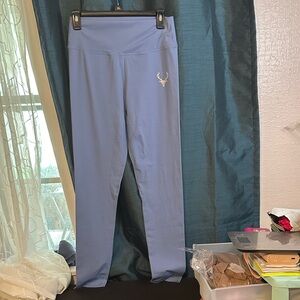 Bucked Up Blue Leggings with Deer Logo